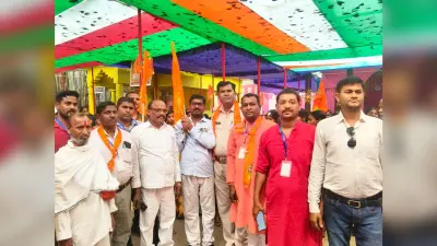 हनुमंत कथा के आयोजन को लेकर कलश शोभायात्रा निकाली गयी