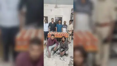 उत्पाद विभाग की छापेमारी में 64 लीटर शराब के साथ चार तस्कर गिरफ्तार
