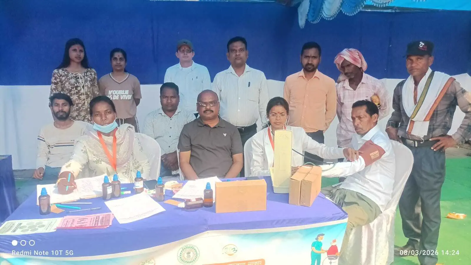 दिऊड़ी मंदिर में लगा वयोवृद्ध आयुष हेल्थ कैंप