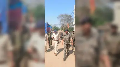 पुलिस ने जुलूस मार्ग का लिया जायजा