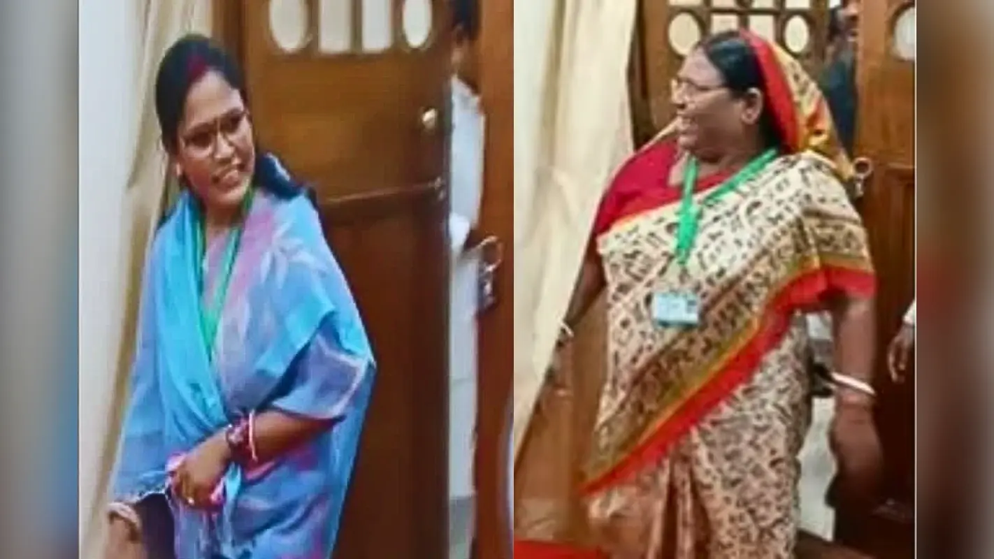 तेजस्वी यादव के चैंबर से निकलीं जीतन राम मांझी की बहु और समधन, HAM ने दी सफाई