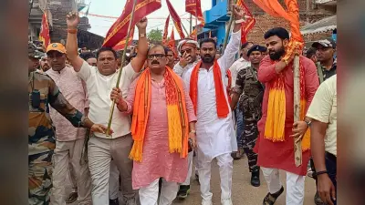 Garhwa: रमकंडा में थमा विवाद, पूर्व मंत्री मिथिलेश ठाकुर की पहल से निकला रामनवमी जुलूस