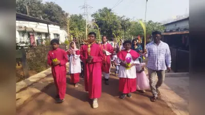 होसन्ना गीत से गूंज उठा नोवामुंडी, हर्षोल्लास से मनाया गया पाम संडे