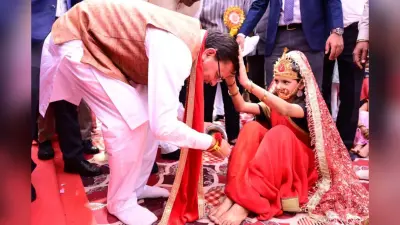 मुख्यमंत्री ने सामूहिक पूजन कार्यक्रम में कहा-भारतीय संस्कृति में कन्या देवी स्वरूपा