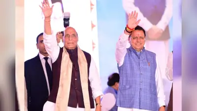 राजनाथ सिंह बोले- धाकड़ धामी अब हो गए धुरंधर, 2027 के चुनाव में लगाएंगे सिक्सर
