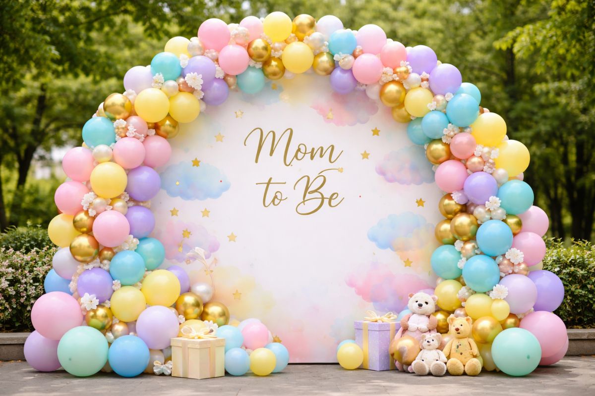 Balloon Arch and Backdrop theme decoration