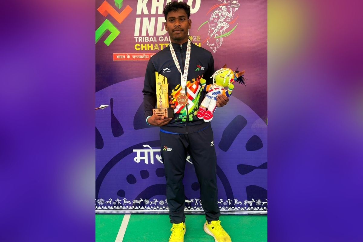 खेलो इंडिया ट्राइबल नेशनल गेम्स में खरसावां के लौकन बोदरा ने जीता गोल्ड मेडल