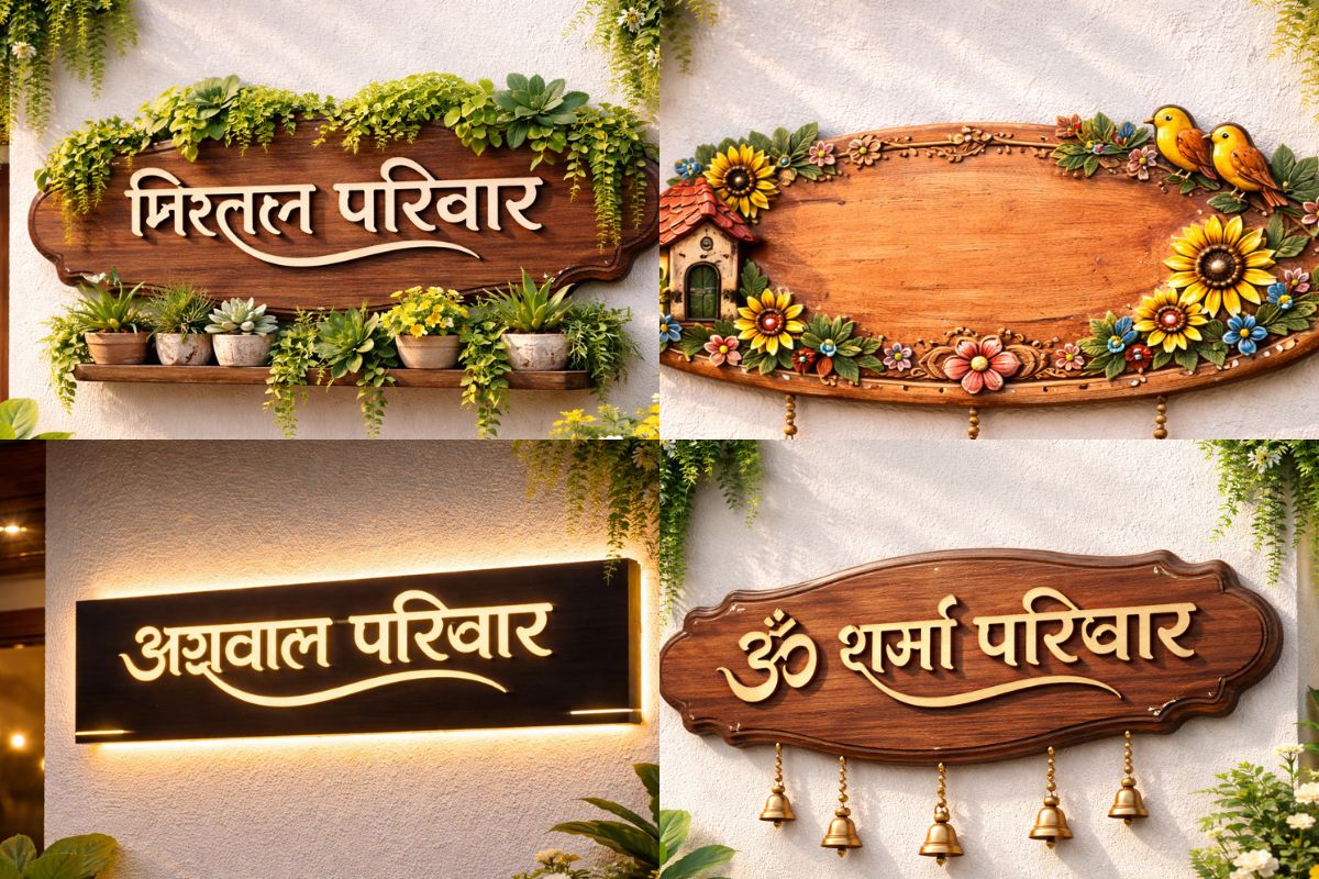 पहली नजर में दिल जीत लेंगी ये स्टाइलिश नेम प्लेट, देखें 5 शानदार डिजाइन्स
