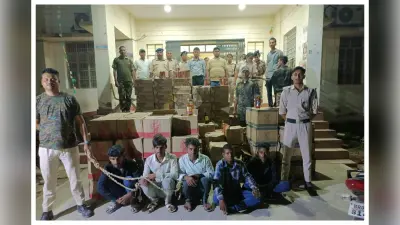 Darbhanga: गोदाम पर छापेमारी, 2220 लीटर शराब बरामद, 5 गिरफ्तार