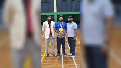देवघर के आयुष संतोषी ने कोलंबो में गोल शॉट बॉल में जीता गोल्ड मेडल