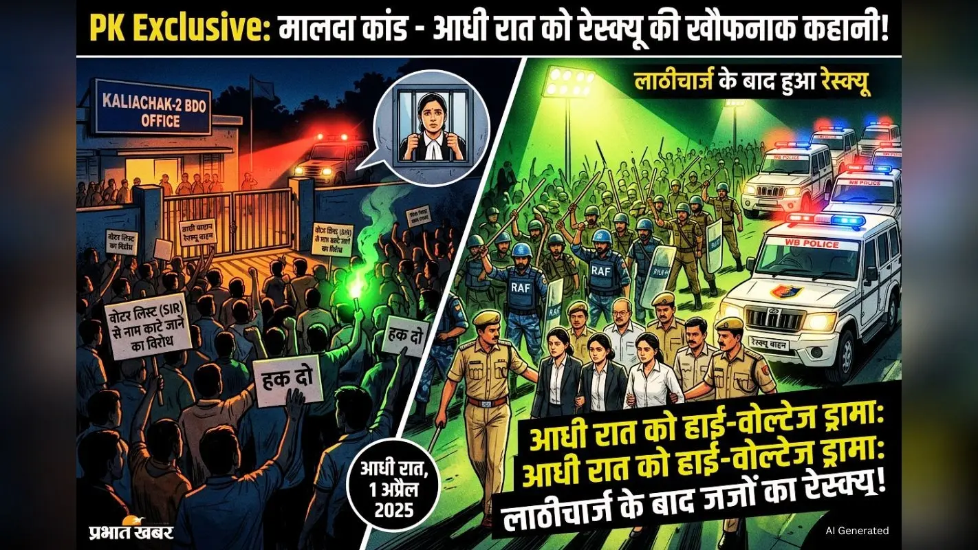 मालदा में आधी रात को हाई-वोल्टेज ड्रामा, 3 महिला जजों समेत 7 लीगल अफसर को भीड़ ने घेरा, लाठीचार्ज के बाद हुआ रेस्क्यू