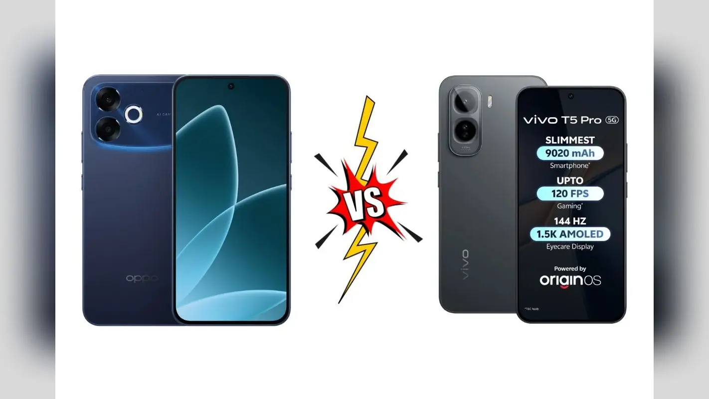 Oppo F33 vs Vivo T5 Pro: एक ही दिन लॉन्च हुए हैं दोनों फोन, जानें ₹30 हजार के रेंज में कौन बेहतर?