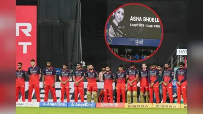 आशा भोसले को श्रद्धांजलि, कोहली हुए भावुक, काली पट्टी बांध उतरे खिलाड़ी