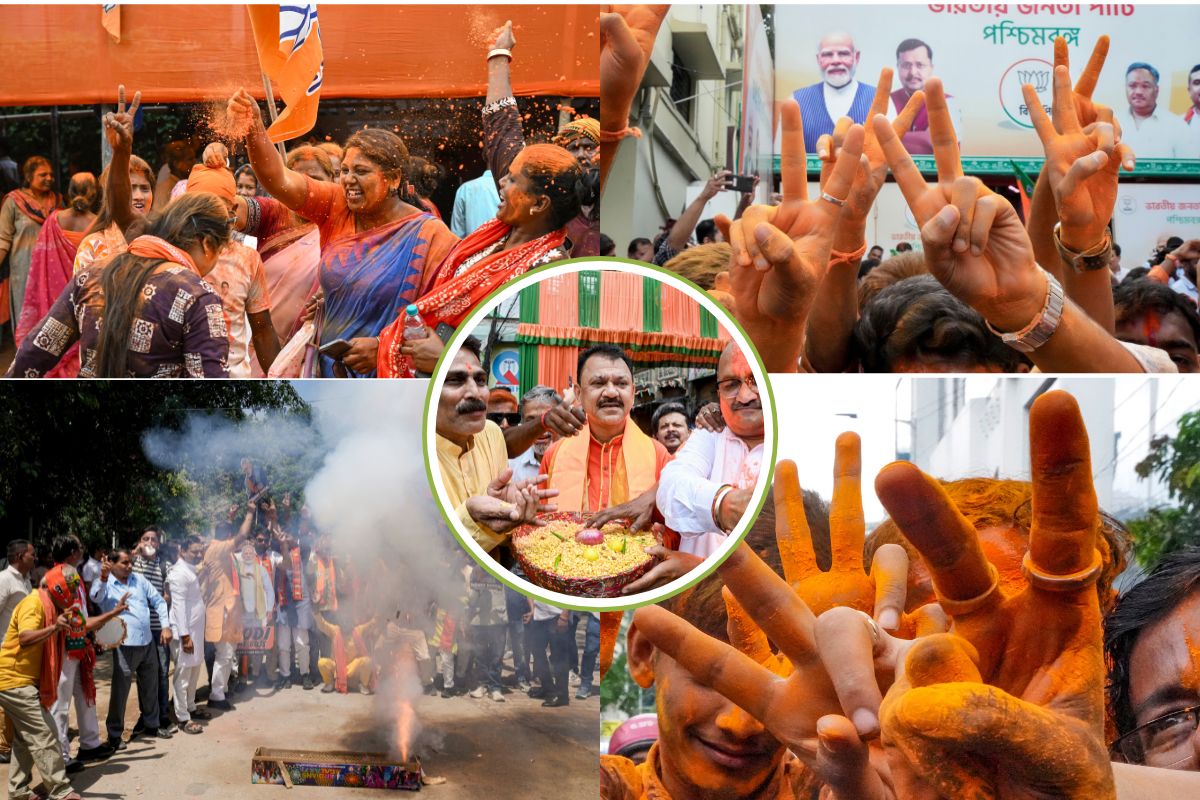 झालमुड़ी से लेकर जय श्री राम तक… बंगाल में बीजेपी की जय, जश्न में डूबे कार्यकर्ता, Video