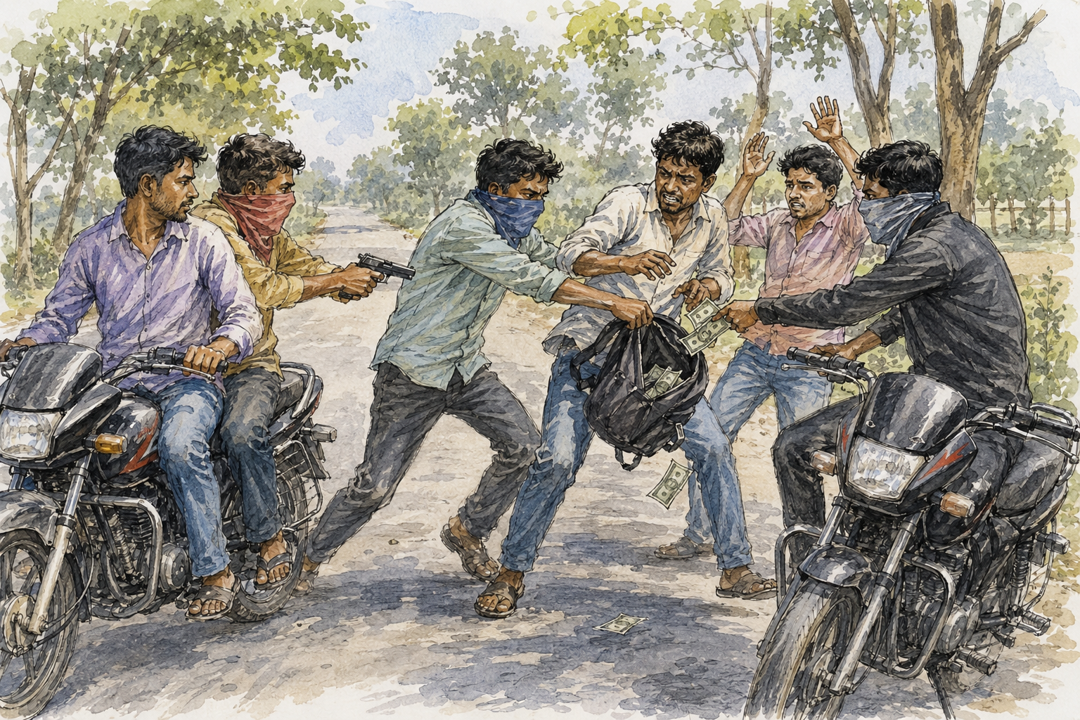 खगड़िया में हथियार के बल पर लूटपाट और मारपीट, चार पर प्राथमिकी दर्ज