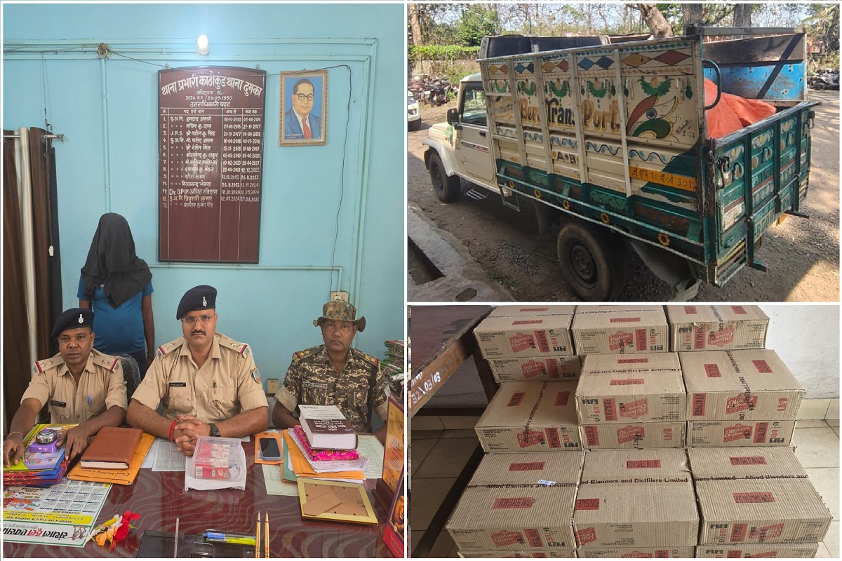 तिरपाल के नीचे छिपाकर ले जायी जा रही थी अवैध शराब, पुलिस ने पकड़ी बड़ी खेप