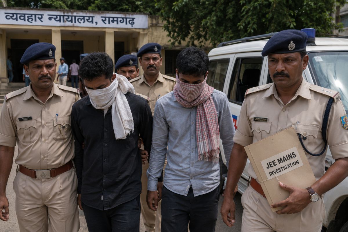रामगढ़ से ‘मुन्ना भाई’ स्टाइल में परीक्षा पास कराने का पर्दाफाश, JEE Mains धांधली में 2 को जेल