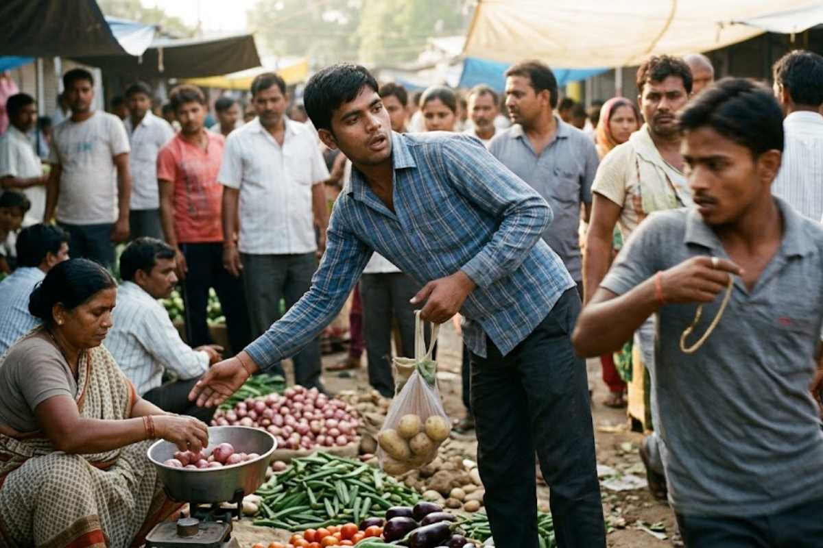 मुजफ्फरपुर: सिकंदरपुर के बालूघाट में सब्जी खरीद रहे युवक से छिनतई, लोगों ने आरोपी को दबोचा
