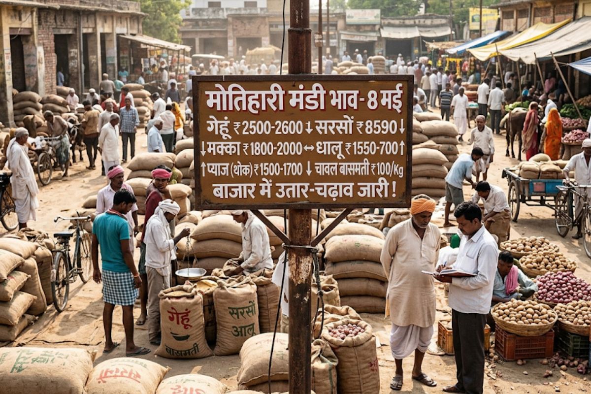मोतिहारी मंडी अपडेट: गेहूं, सरसों के दाम में उतार-चढ़ाव, बाजार जाने से पहले देखें पूरी रेट लिस्ट