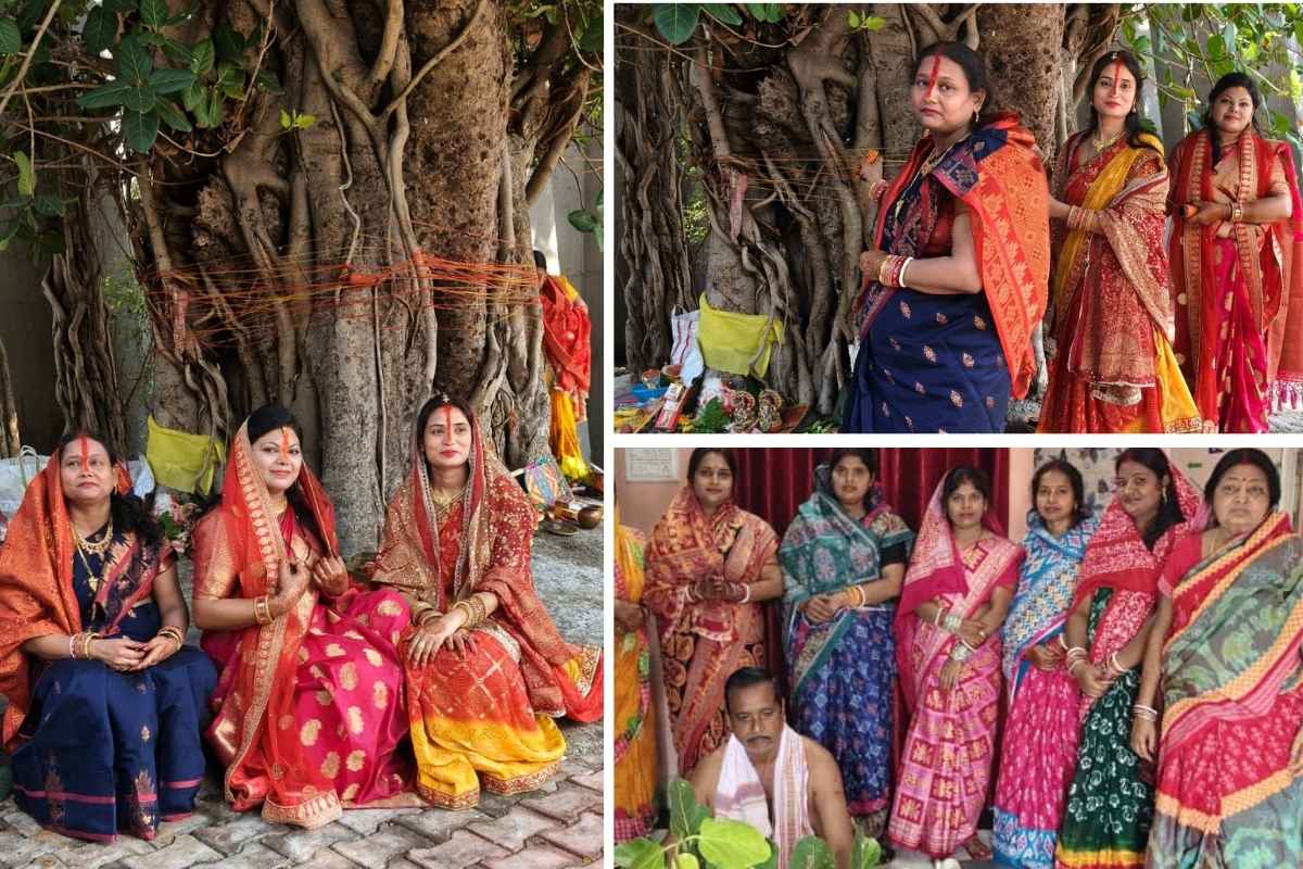 खरसावां में वट सावित्री पर सुहागिनों ने की पूजा, पति की लंबी आयु की कामना