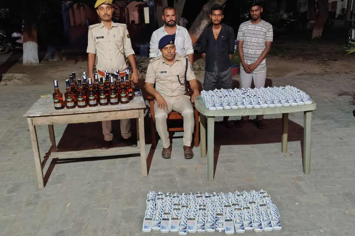शिवहर: पुलिस का बड़ा ऑपरेशन, शराब समेत बोलेरो जब्त, तीन कारोबारी गिरफ्तार