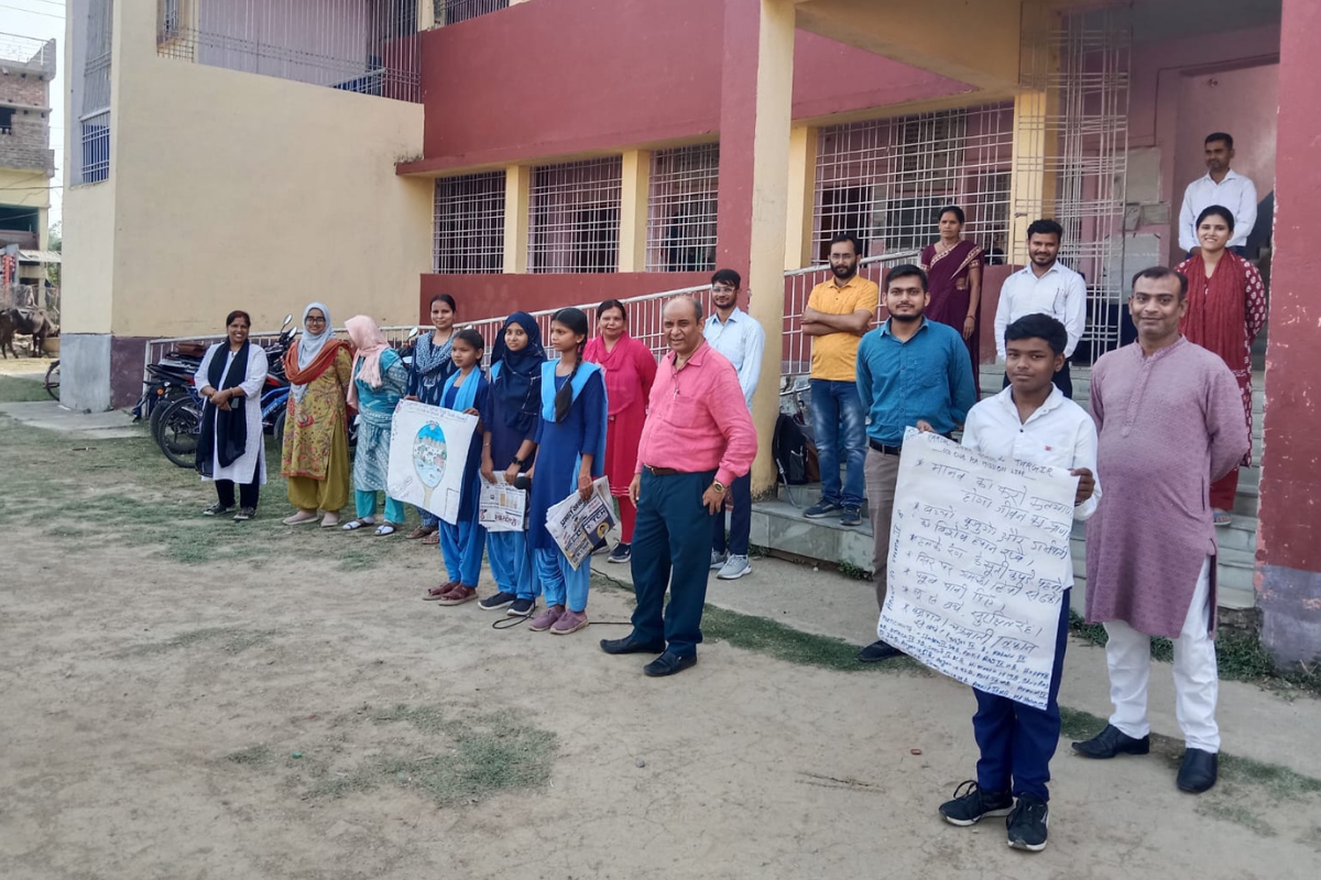 नवादा के रामलाल इंटर स्कूल में विश्व जैव विविधता दिवस की धूम,पेंटिंग और मॉडल के जरिए छात्रों ने सीखे आपदा प्रबंधन के गुर