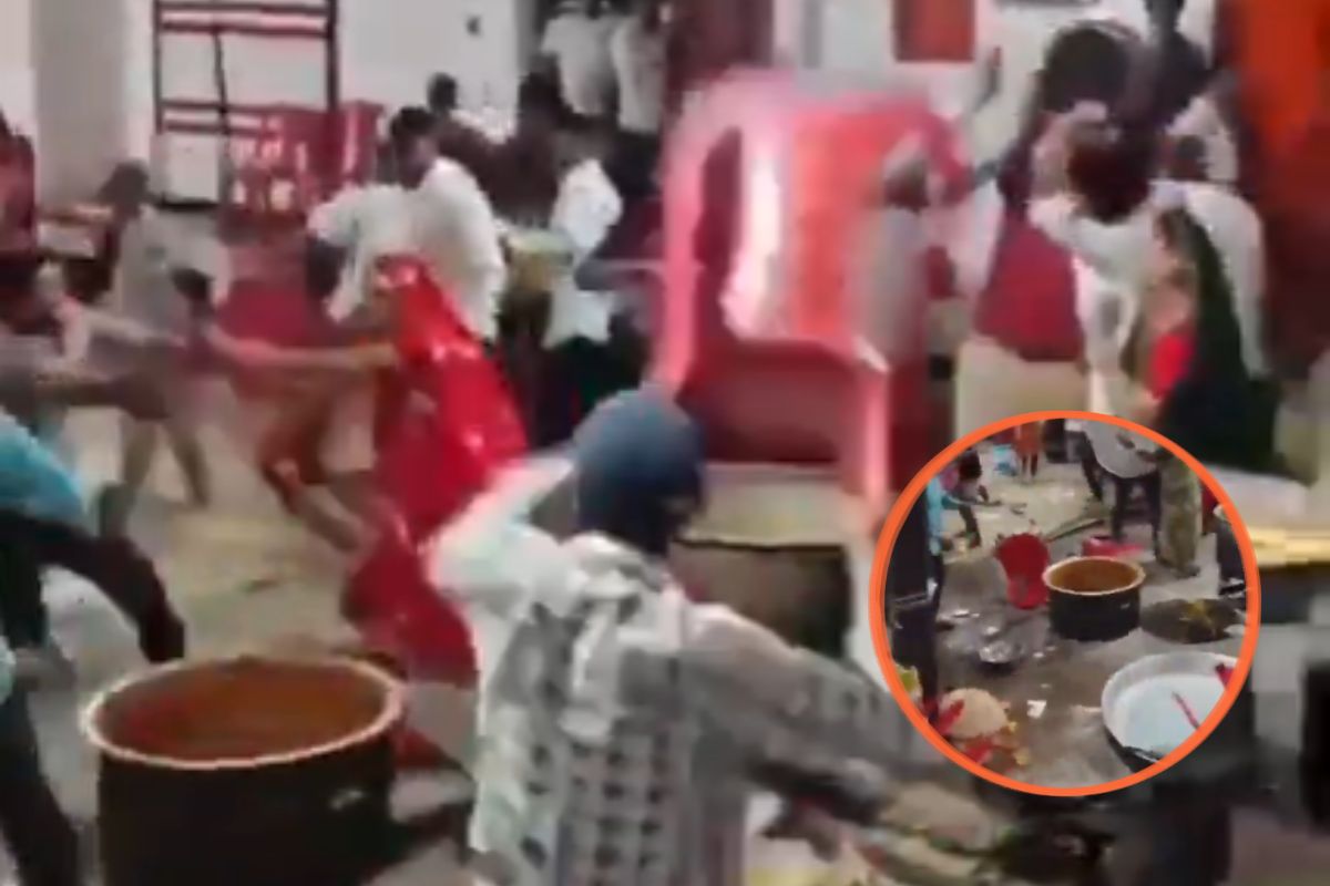 शादी में छोटी सी बात पर बवाल: कुर्सियां चलीं, मारपीट का वीडियो वायरल