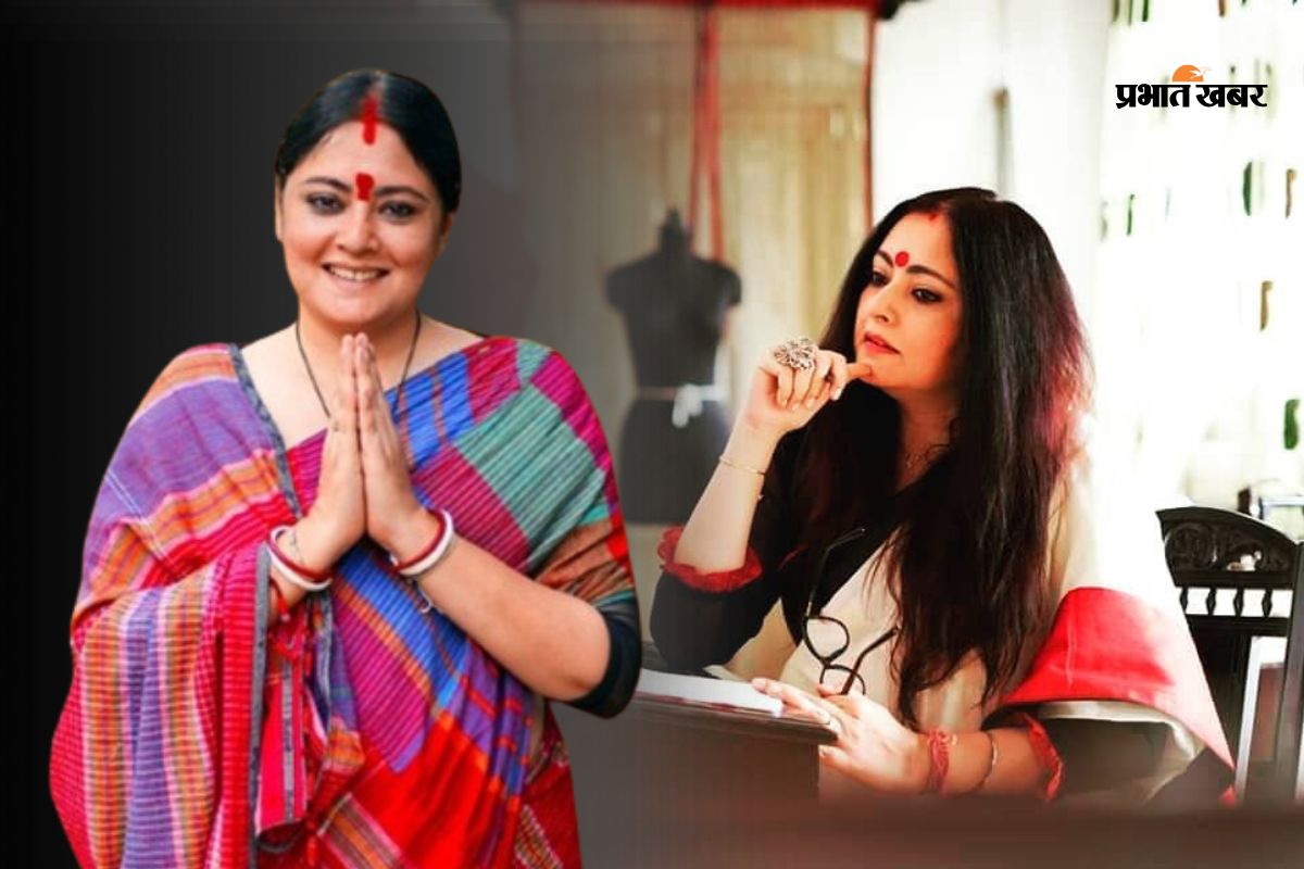 फैशन डिजाइनर का भगवा अवतार कायम, आसनसोल में अग्निमित्रा पॉल का जलवा