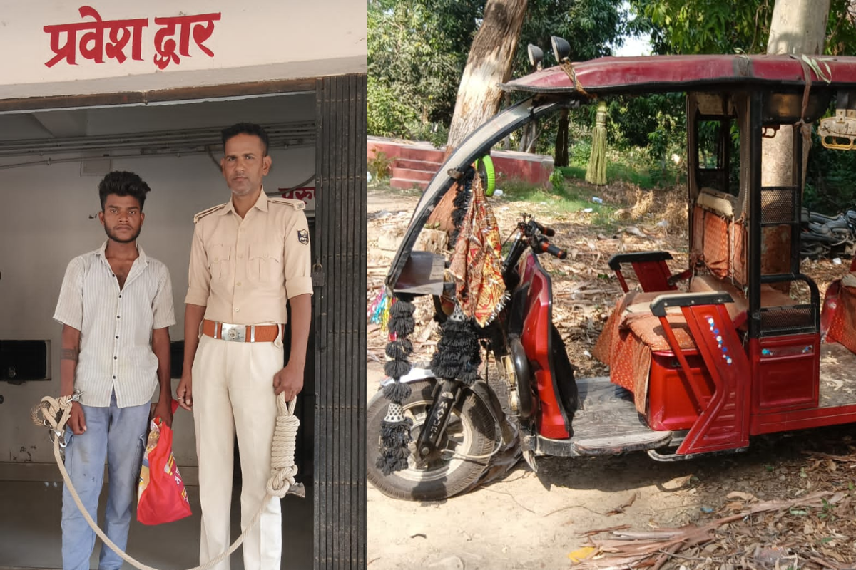 बक्सर के इटाढ़ी से चोरी हुई ई-रिक्शा बरामद, तीन बैटरियों के साथ चोर गिरफ्तार