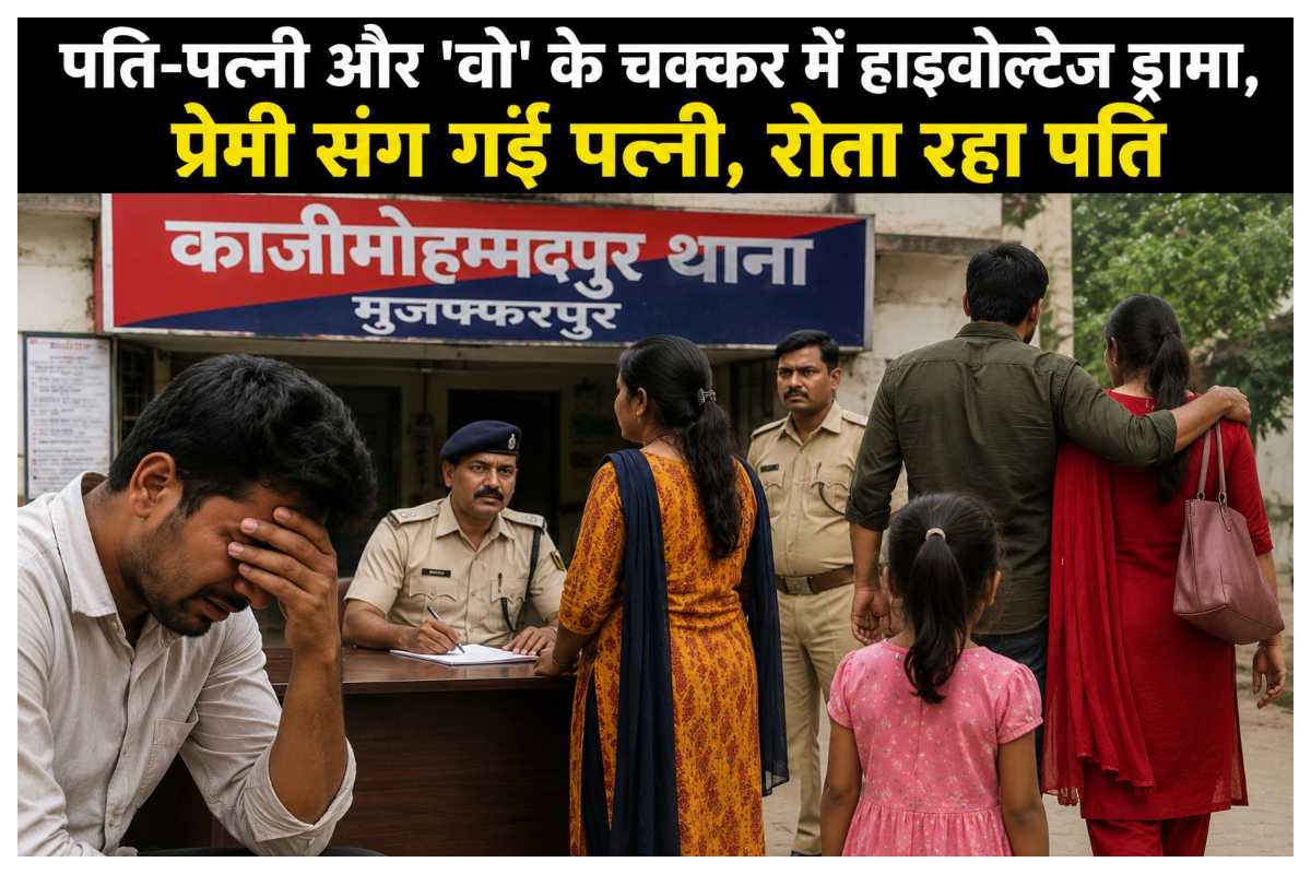Muzaffarpur News: पति-पत्नी और ”वो” के चक्कर में हाइवोल्टेज ड्रामा, प्रेमी संग गयी पत्नी