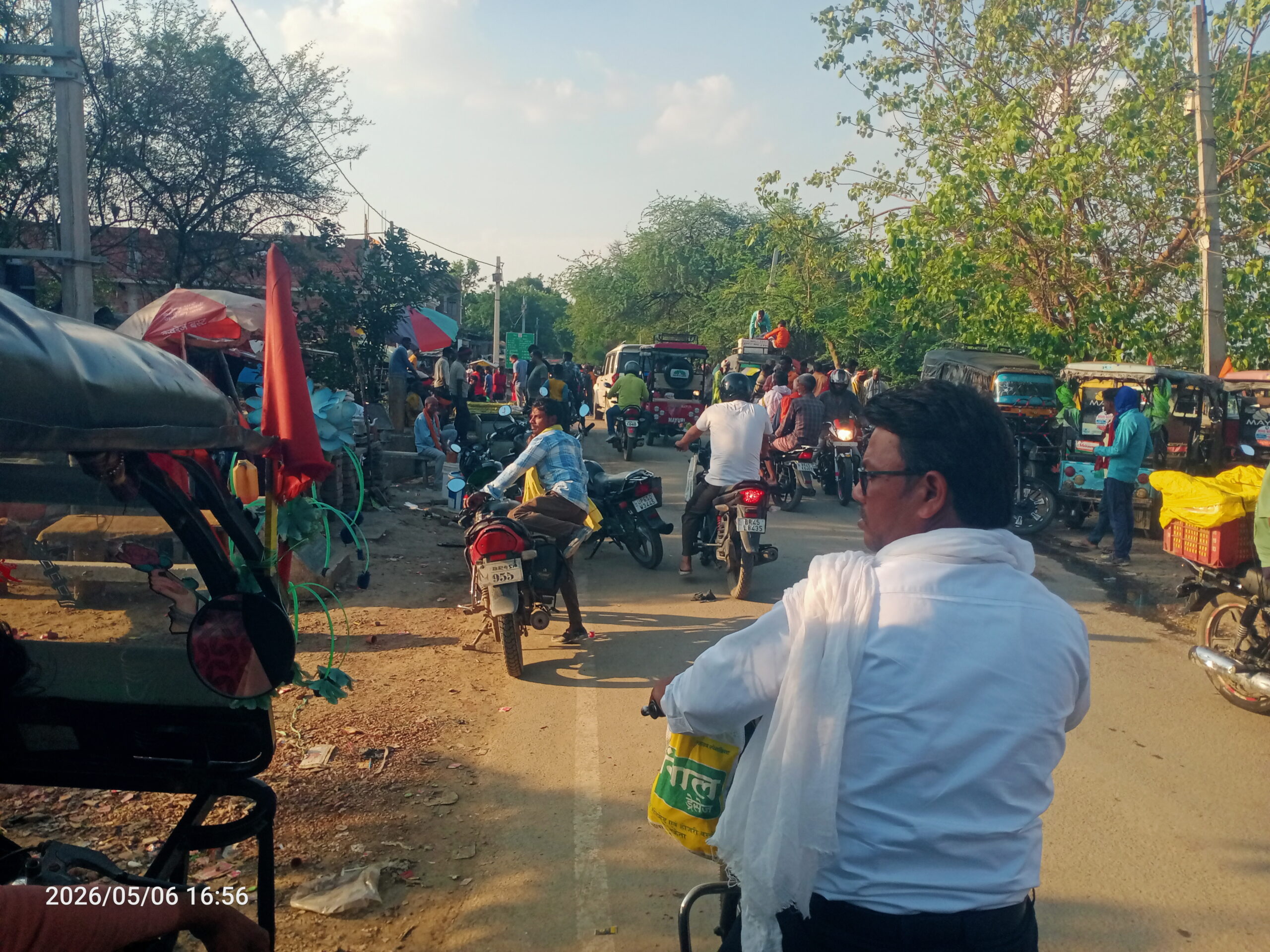 दुर्गावती में फिर अतिक्रमण, सर्विस रोड व पुलिया मार्ग पर कब्जा