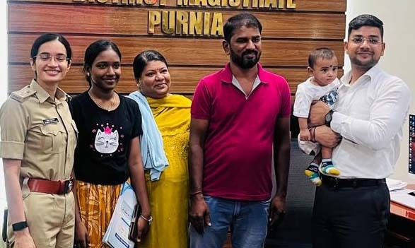 पूर्णिया के बालक को मिला नया परिवार, चेन्नई के दंपति ने लिया गोद