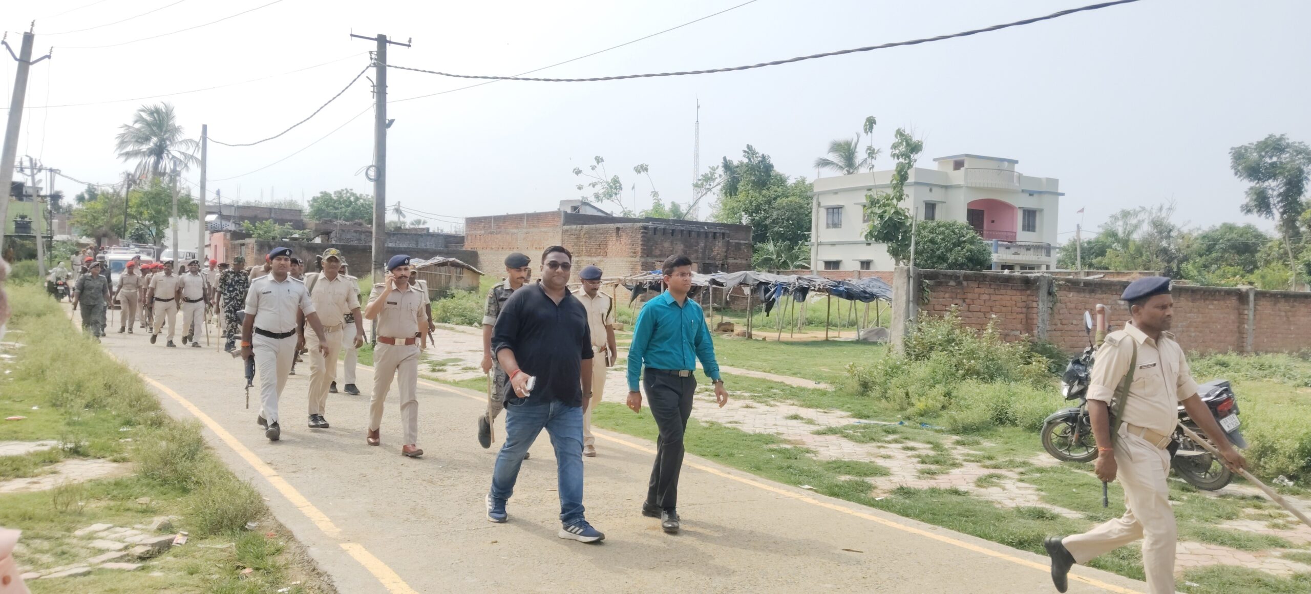 Bhagalpur news हंगामा के बाद गांव में तनाव व भय का माहौल