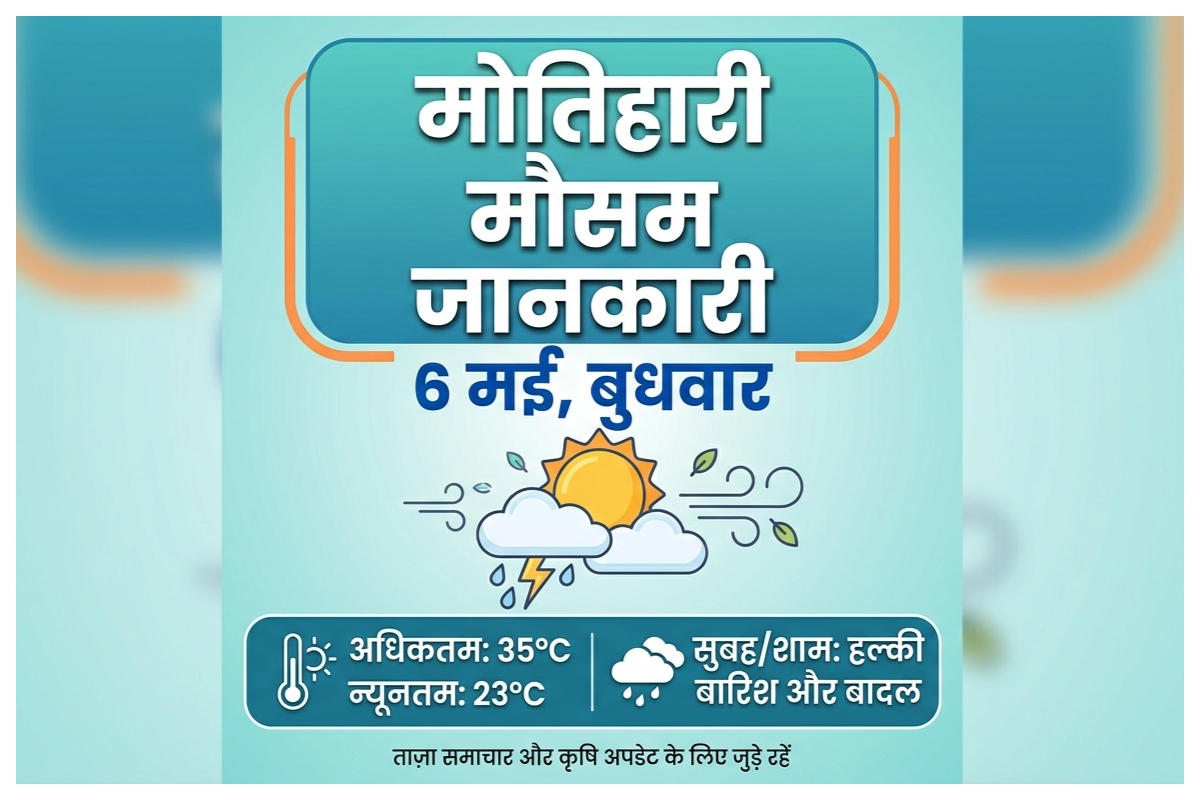 Motihari Weather: तेज आंधी और बारिश का अलर्ट, 60 किमी/घंटा तक चलेगी हवा