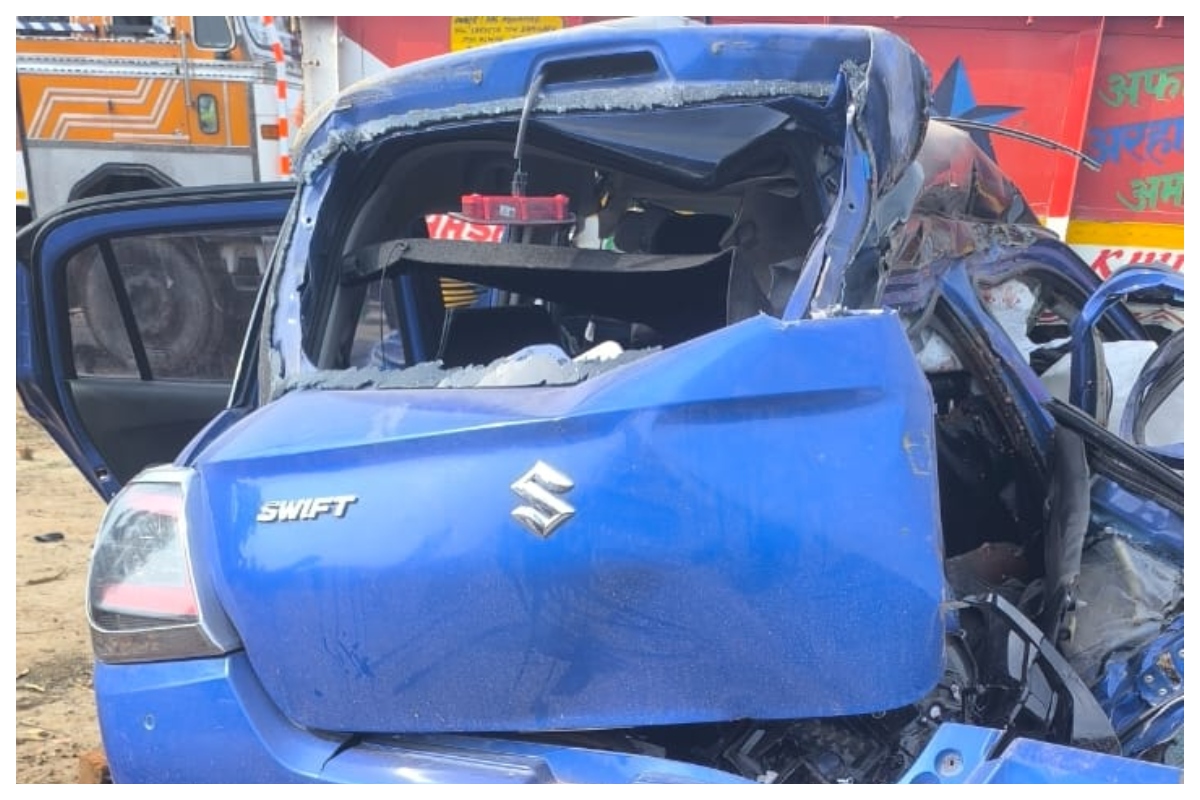 Muzaffarpur: NH-28 पर भीषण सड़क हादसा, कंटेनर से टकराई कार, चार लोगों की मौत