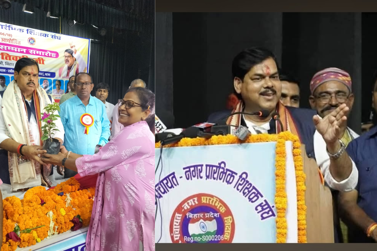 शिक्षक सम्मान हमारा अभियान के तहत शिक्षा मंत्री का भव्य स्वागत, समान वेतन की उठी मांग
