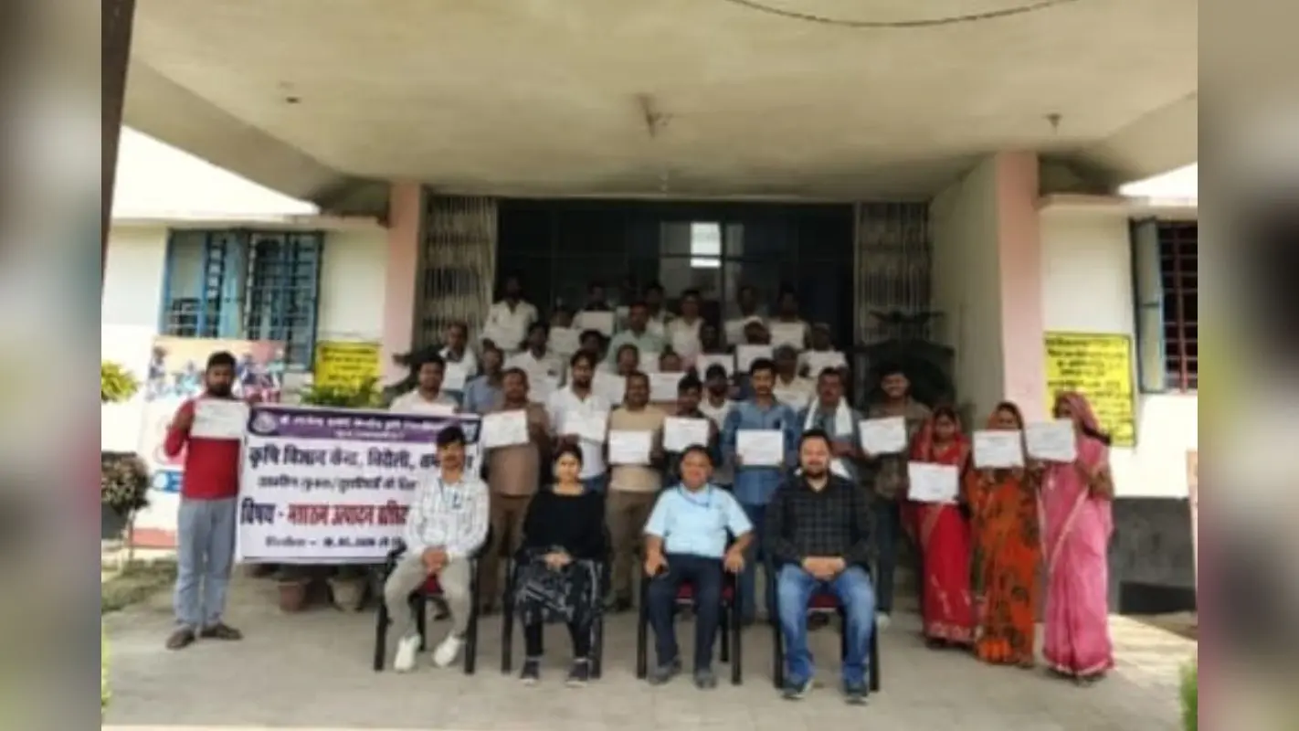 बटन और ऑयस्टर मशरूम की खेती पर जोर, पूसा में ग्रामीण युवाओं को मिला विशेष प्रशिक्षण