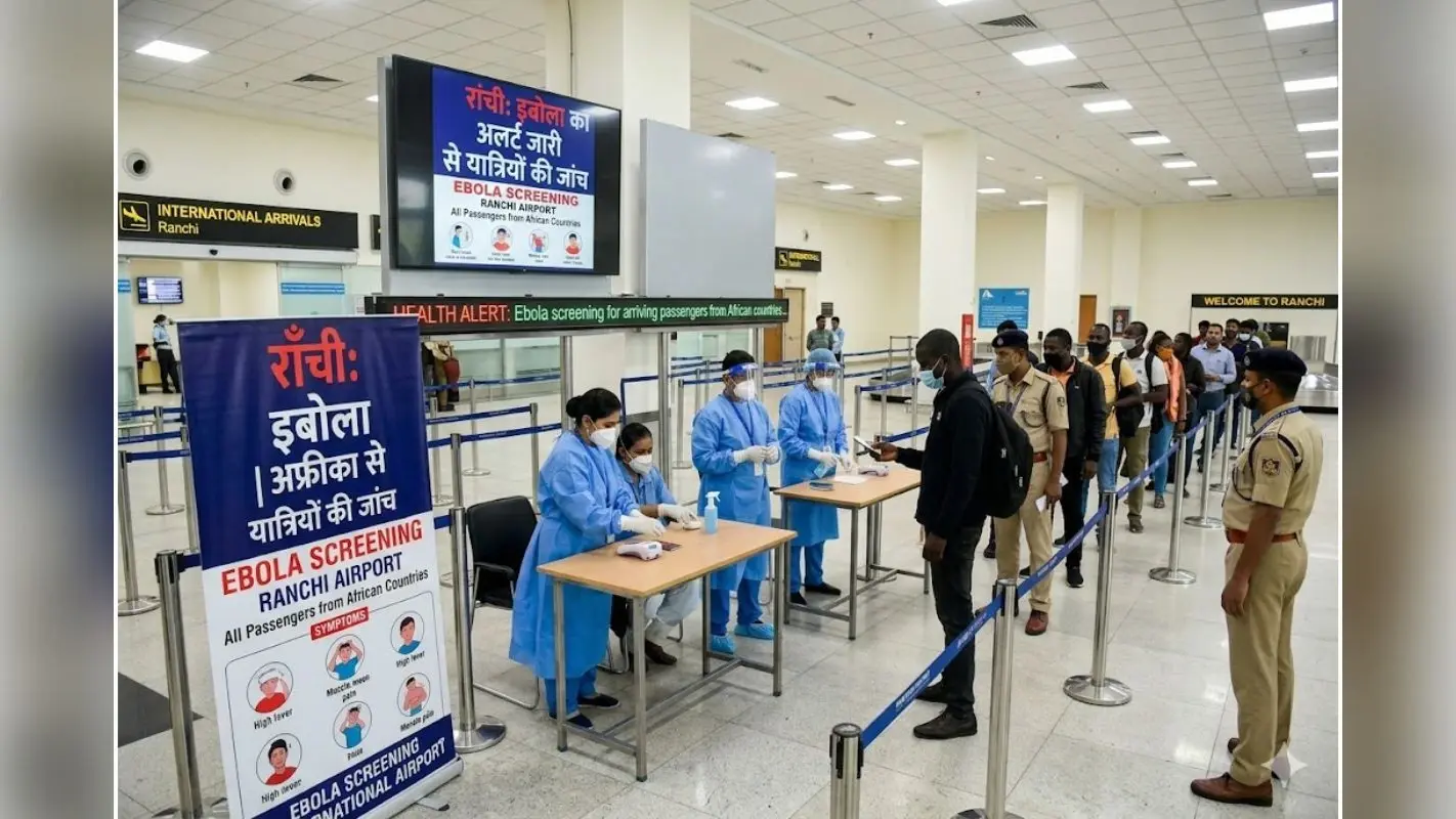Ranchi: इबोला का अलर्ट जारी, अफ्रीकी देशों से आनेवाले यात्रियों की रांची एयरपोर्ट पर होगी जांच