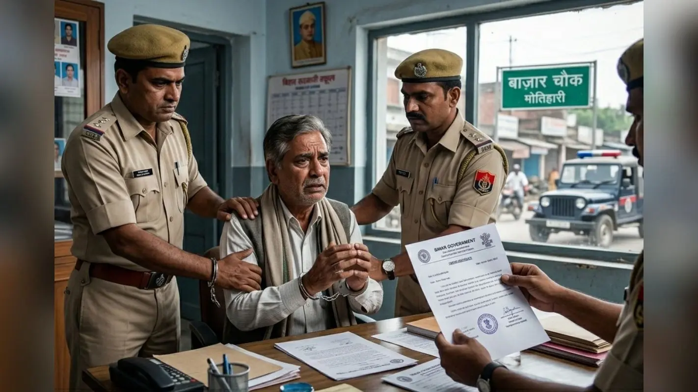 मोतिहारी: जेल में बंद आरोपी को बचाने के लिए फर्जी सर्टिफिकेट, हेडमास्टर गिरफ्तार