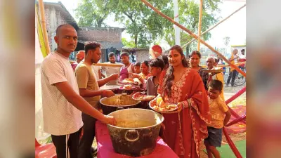 महथान बिगहा में श्रीरुद्र महायज्ञ संपन्न, भंडारे में उमड़ी भारी भीड़