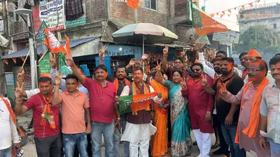 बंगाल व असम में भाजपा की प्रचंड जीत पर जोगबनी में निकाला जुलूस