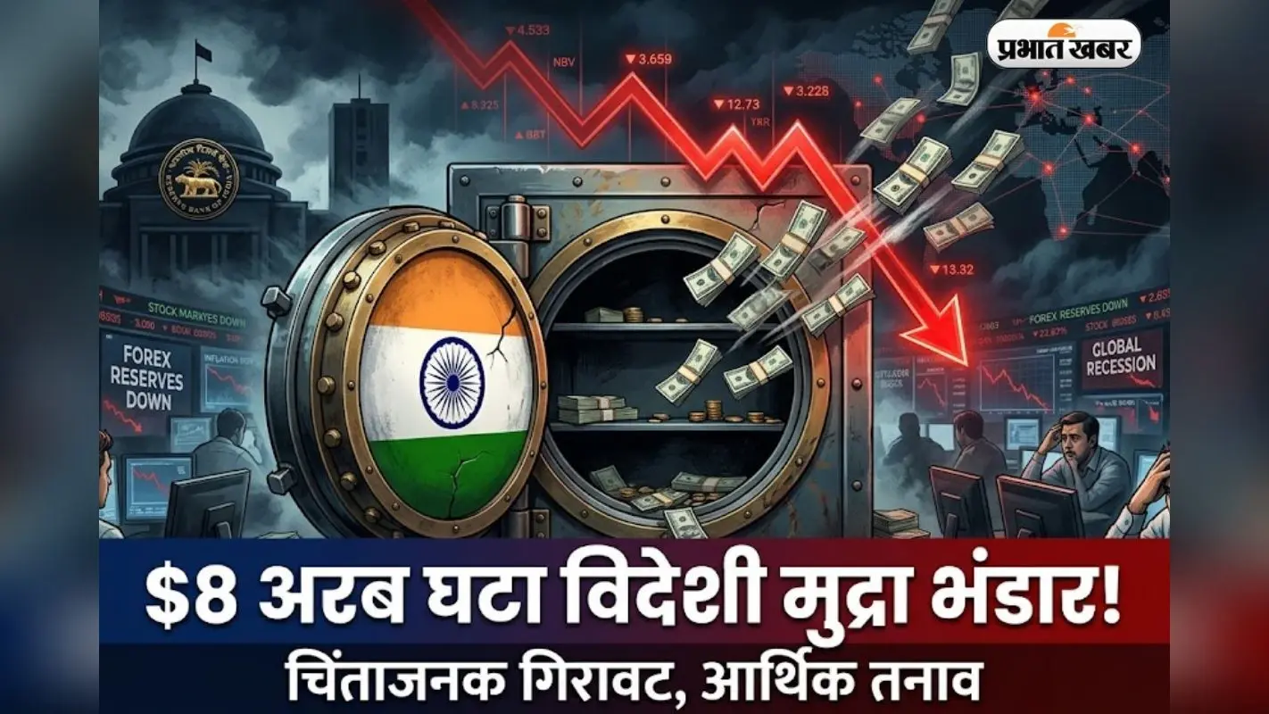 देश के खजाने को लगा झटका! एक हफ्ते में $8 अरब घटा भारत का विदेशी मुद्रा भंडार, जानिए क्या है इसकी बड़ी वजह