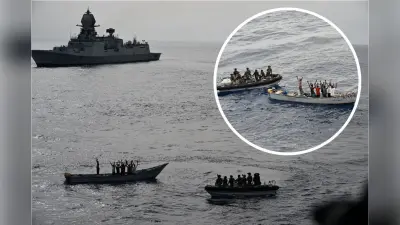 INS कोलकाता ने MV माशाअल्लाह 1 को बचाया, इंडियन नेवी के सामने समुद्री लुटेरों का सरेंडर; व्यापारी जहाज को ऐसे बचाया