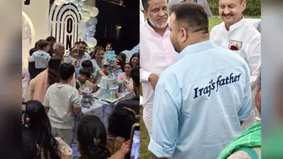 गाजियाबाद में शानदार रहा लालू के पोते का बर्थडे, तेजस्वी ने पहना Iraj’s Father लिखा शर्ट, तेज प्रताप भी पहुंचे