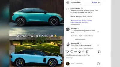 Nissan ने ₹6.1 करोड़ वाली नई नवेली Ferrari Luce का क्यों उड़ाया मजाक? जानें पूरा मामला