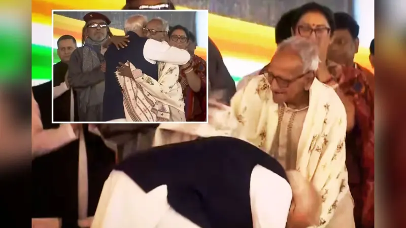 Video: शुभेंदु के शपथ में डॉ श्यामा प्रसाद के अंतिम साथी माखनलाल सरकार, पीएम मोदी ने पैर छूकर लिया आशीर्वाद
