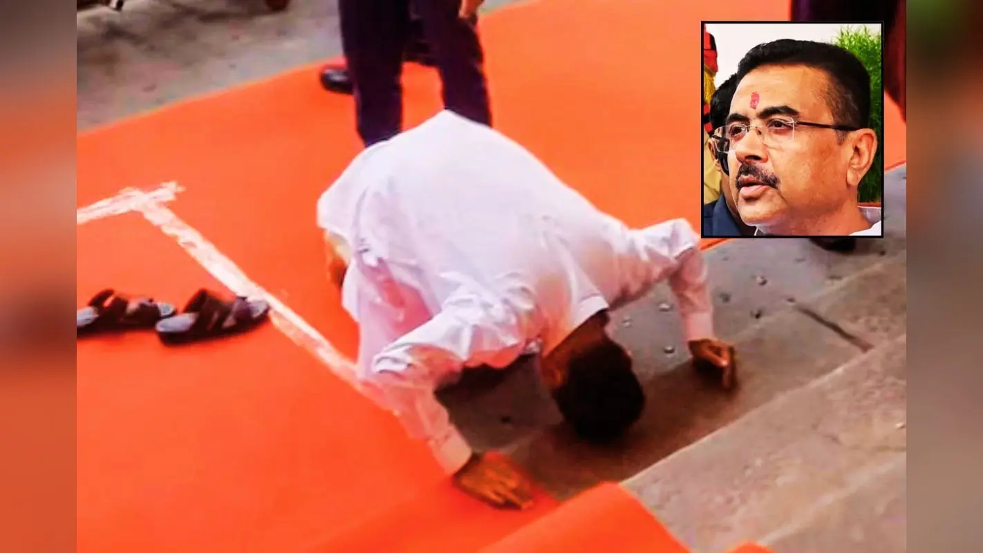 विधानसभा की दहलीज पर शुभेंदु अधिकारी ने टेका माथा, पीएम मोदी की दिलायी याद