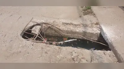 टूटा नाला ढक्कन बना हादसे का कारण, लोगों में आक्रोश