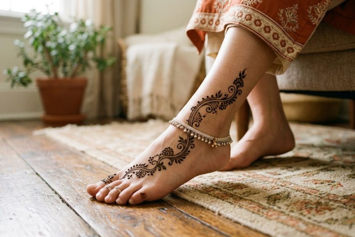 vine mehndi design