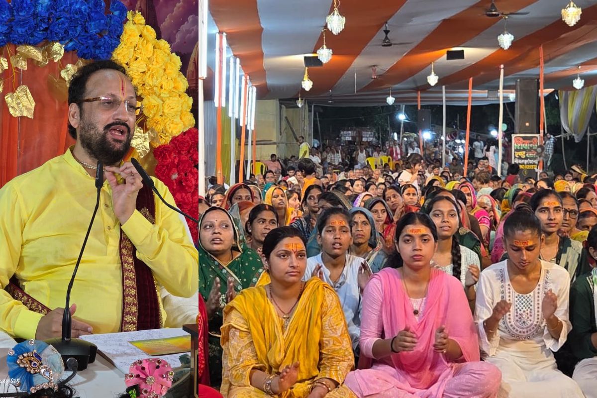 वैना में श्रीकृष्ण बाल लीलाओं से भक्तिमय हुआ माहौल, कथा सुन श्रद्धालु हुए मंत्रमुग्ध